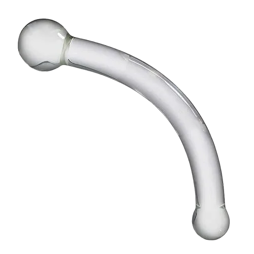 Glass Double Ended Anal Plug Prostate Massage Clear