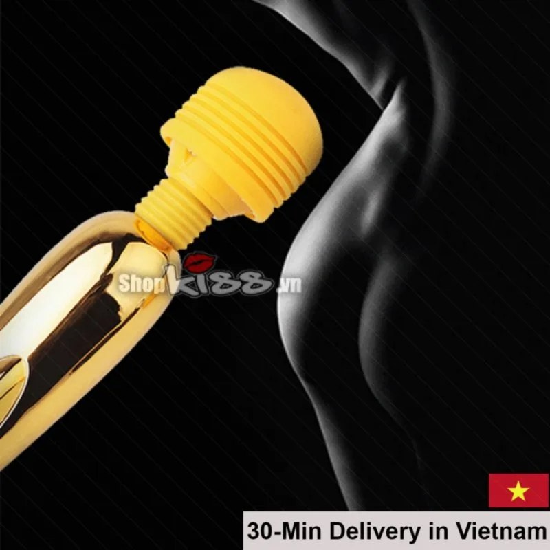 Gold Mini Vibrating Massage Wand Rechargeable Body & Intimate Use