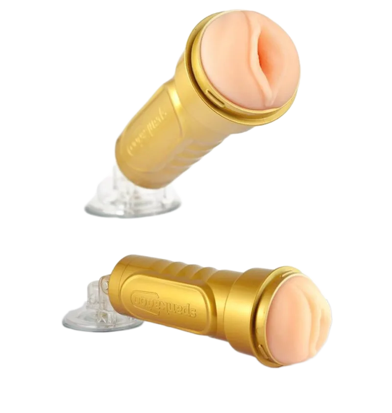 Gold Plated Wall-Attached Premium Male Masturbator – Soft Silicone USA