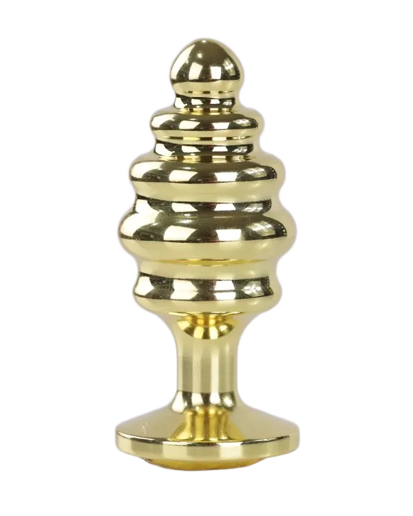 Gold Spiral Stainless Steel Anal Plug Set 3 Sizes Elegant Design