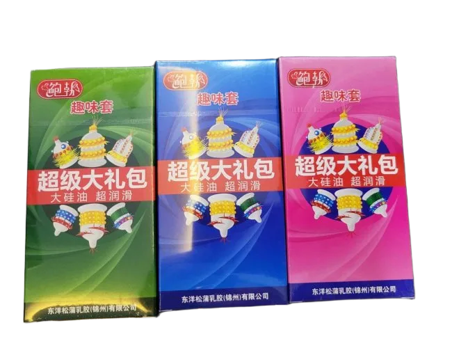 Golden Night Extra Large Ribbed Condom for Intense Feeling