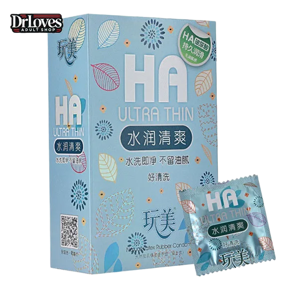 HA Ultra Thin Condom Vanilla Scented Gel 52mm Comfortable