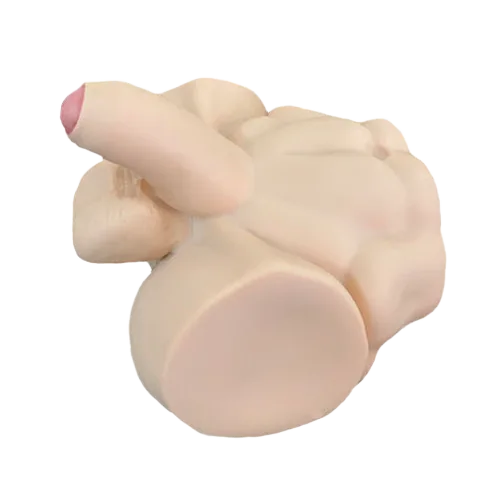 Half-Body Gay Dildo Dual-Use Realistic Anal Masturbation Toy