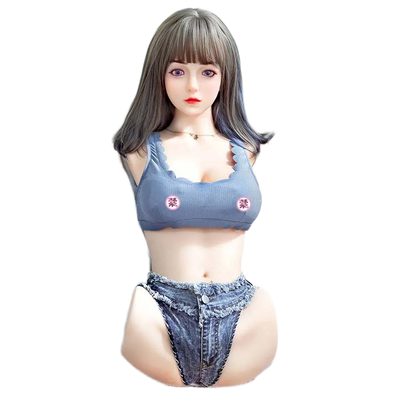 Half Body Love Doll Short Hair Soft Silicone Teen Style