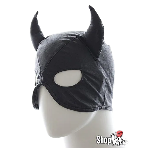 Half Face Demon Mask BDSM Horned Party Gear
