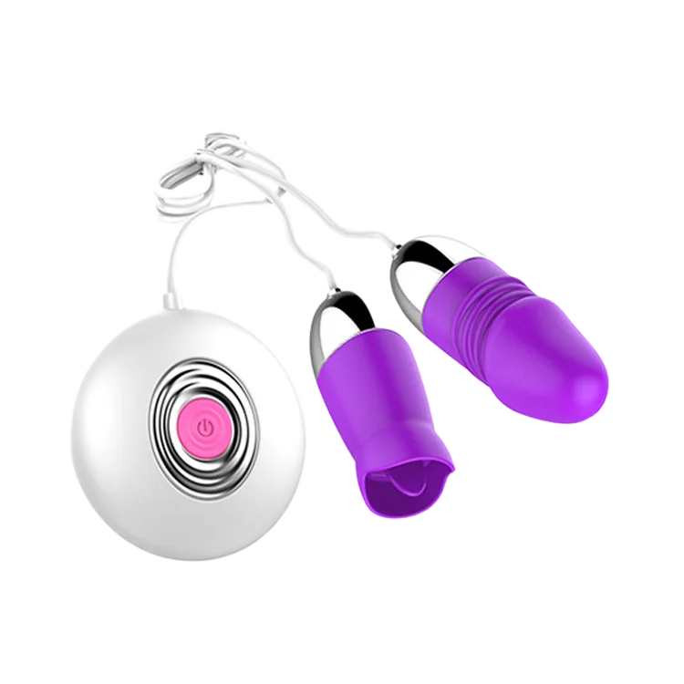 HaoQi G-Spot Twin Vibrators 6 Speeds Soft Medical Silicone