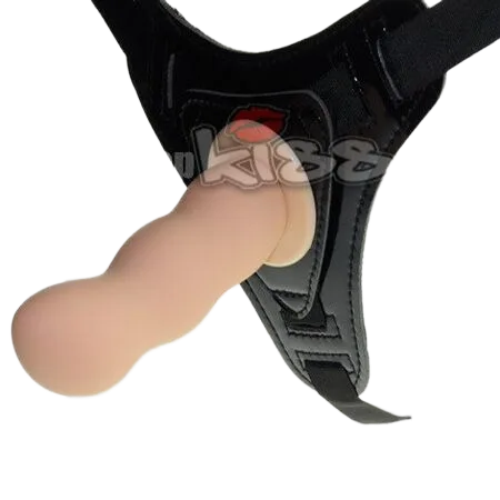 Harness Strap-On Dildo 12.5cm Silicone Lesbian Sex Toy