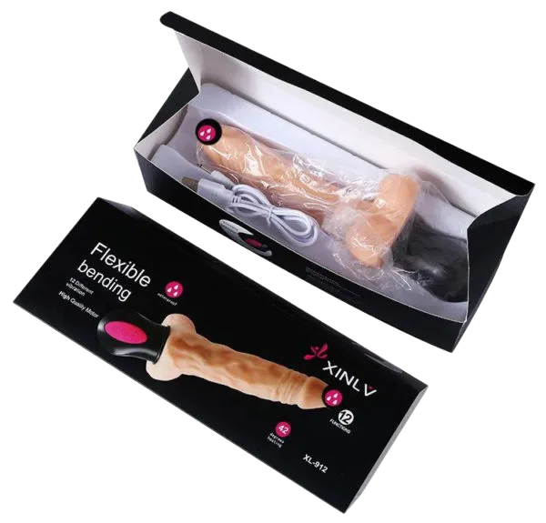 Heat Flexible Bending Dilbo Vibrator Strong Pulsation Pleasure