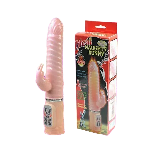 Heat Naughty Bunny Rabbit Warming Vibrating Dildo SHP279