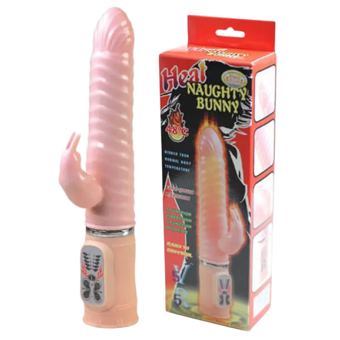 Heat Naughty Bunny Warming Dildo Hot Vibrating Pleasure Toy