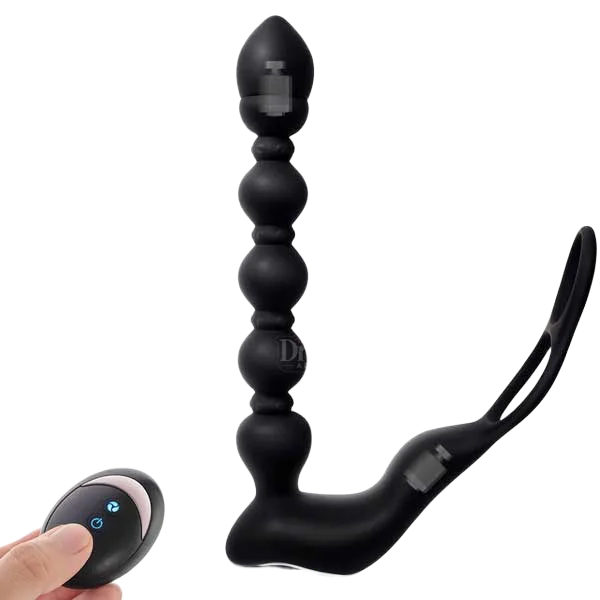 Heated Remote Control Anal Beads Vibrator 10 Modes