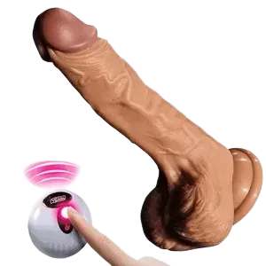 Heated Swirling Wall Mounted Vibrating Realistic Dildo