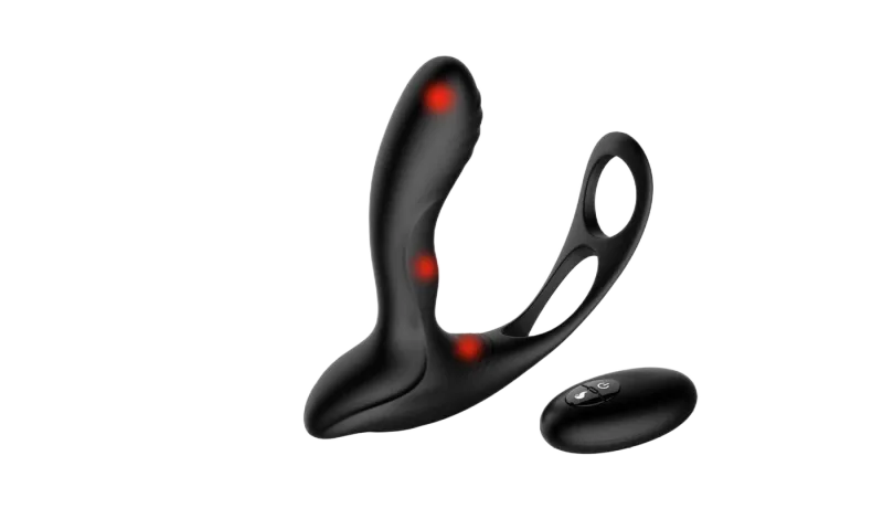 Heating Prostate Massage Vibrating Ring Silicone Remote