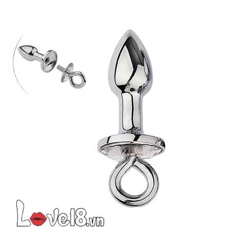 HM05U Metal Anal Plug with Detachable Tail Hook