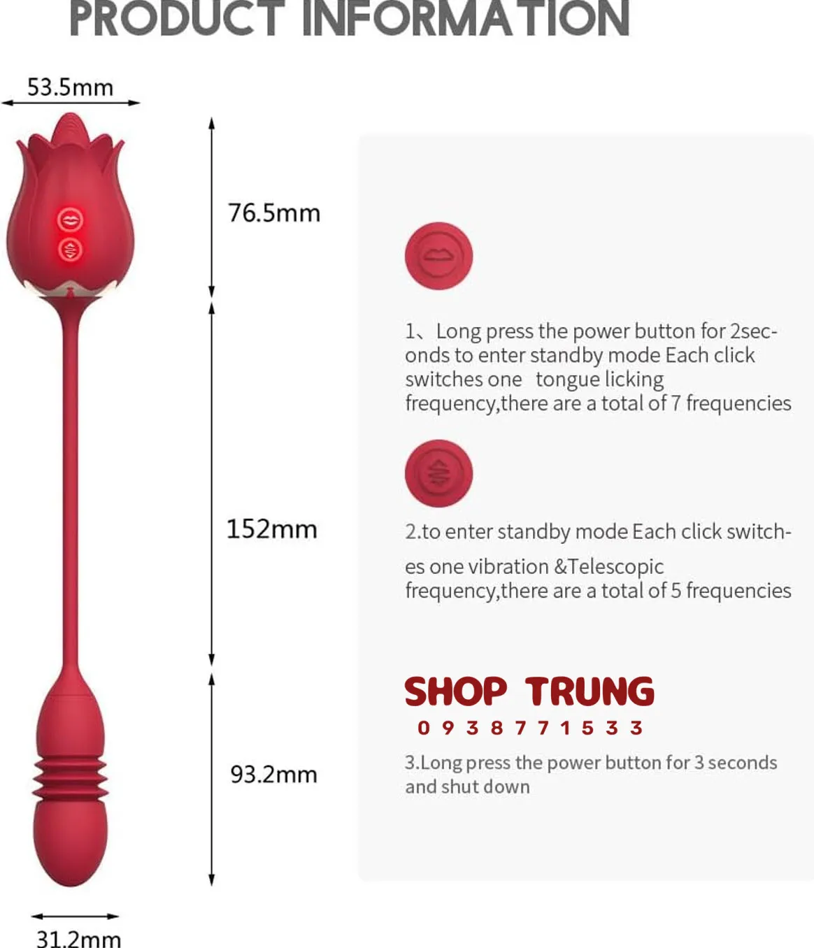 Rose Vibrator Secret Thrusting Flower Shape Intense Pleasure — photo 5