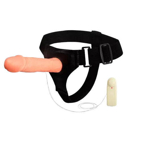 Hollow Vibrating Strap-On Penis Enhancer for Men’s Pleasure