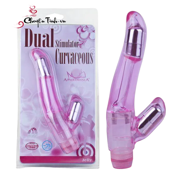 Hook Shaped Dual Motor Clitoral & G Spot Vibrator 18cm