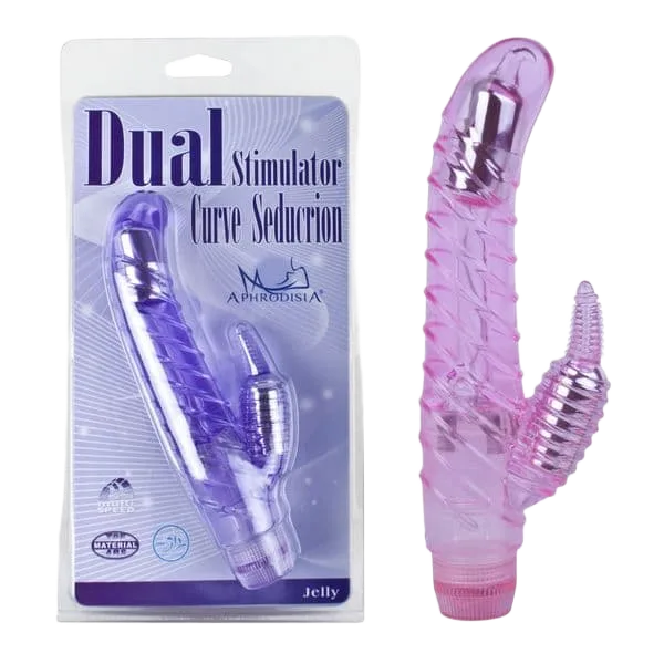 Hook-Shaped Dual Prosthetic Penis for Couples Foreplay & Pleasure