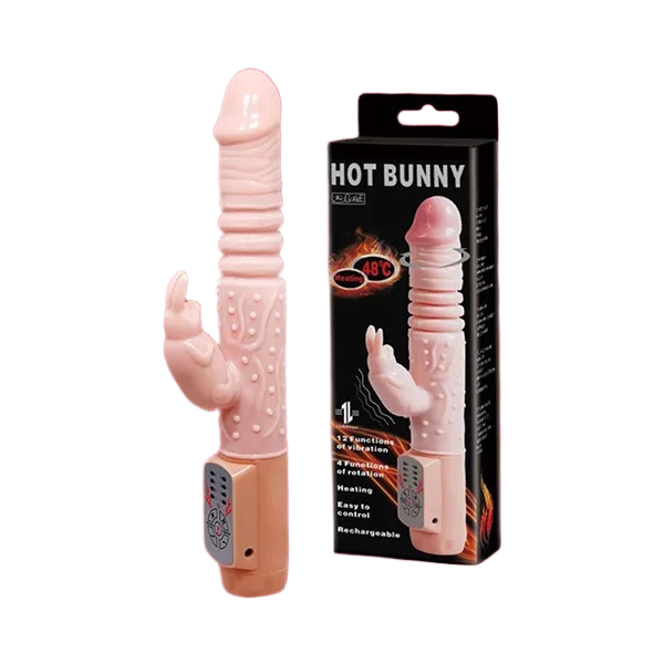 Hot Bunny Warming Vibrating Masturbator 48°C Soft & Realistic