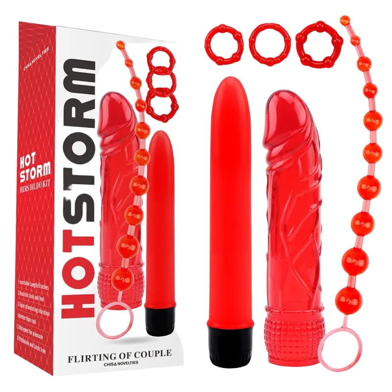 Hot Storm Couples Toy Set Multi Function Massage Kit