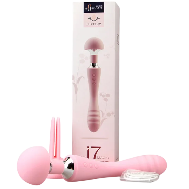 I7 Magic Dual Head Vibrator Pink Body Massager for Women
