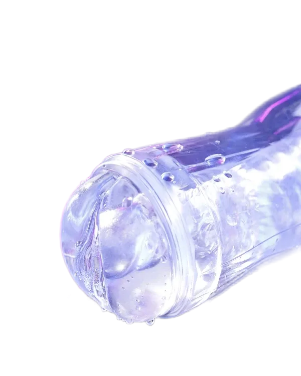 Ice Crystal Transparent Dual-End Male Masturbation Cup