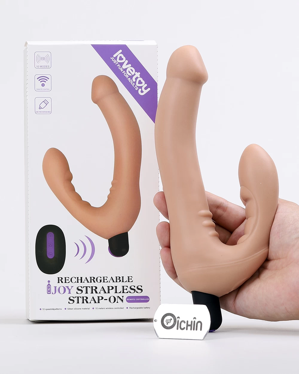 IJOY Strapless Double-Ended Remote-Controlled Soft Silicone Dildo — photo 7