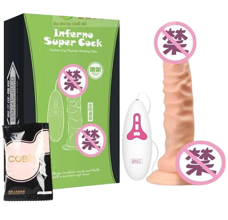 Infeno Super Cock Wall-Mounted Vibrating Rotating Dildo Toy