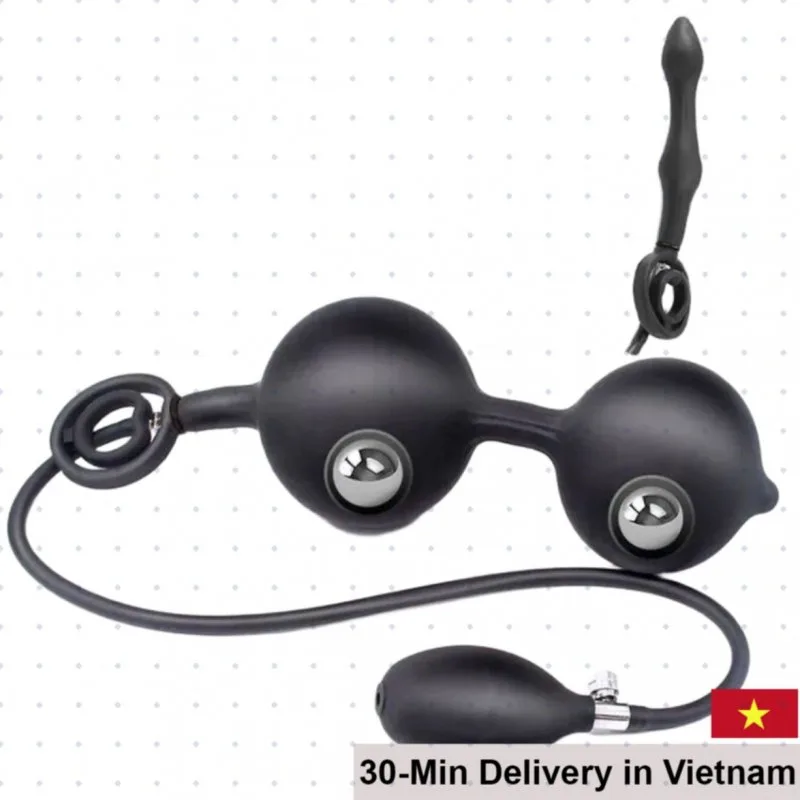 Inflatable Anal Plug Stretchable Cockring Strong Pleasure