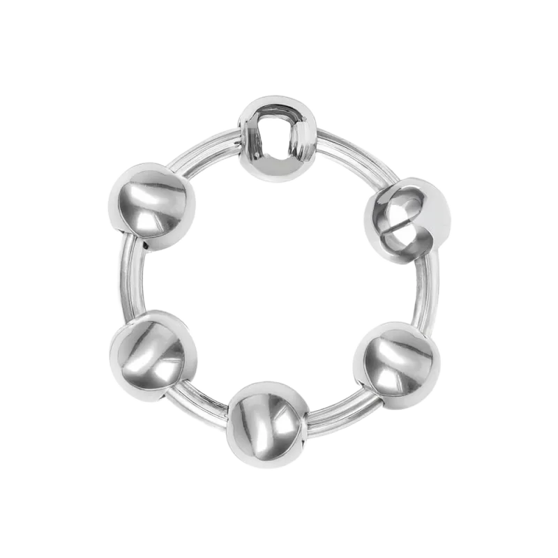 Inox Six-Bead Delay Ring Male Enhancement Transparent