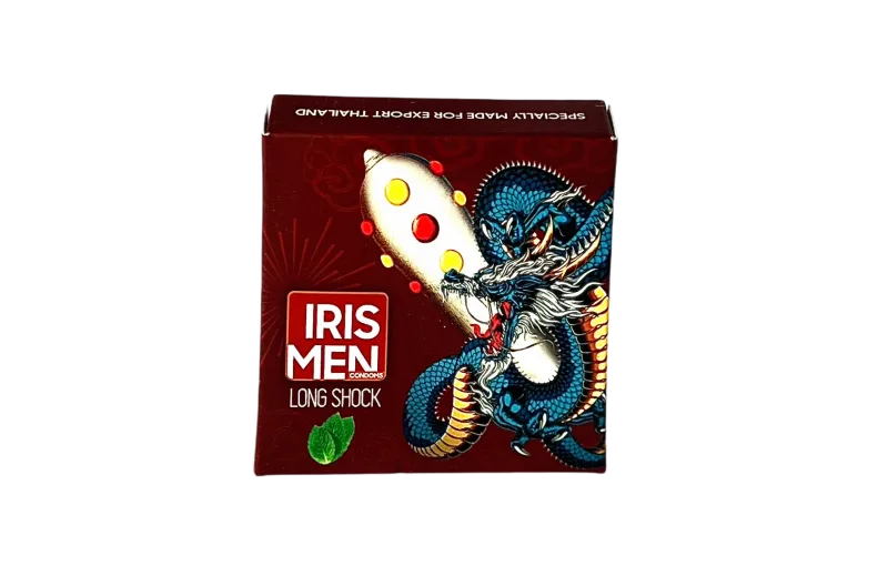 Iris Men 9 Beads Condom Soft Latext Delay Long Lasting