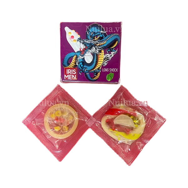 Iris Men Large Studded Condoms 2pcs – Extra Sensation, Durable