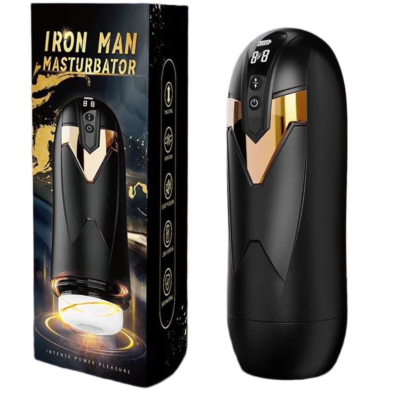 Iron Man 9 Modes Vibrating Male Masturbator Toy