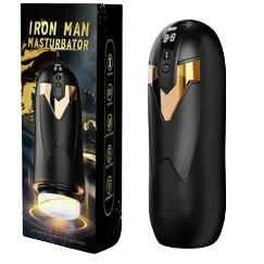 Iron Man Masturbator 4 Suction 9 Vibration Modes USB