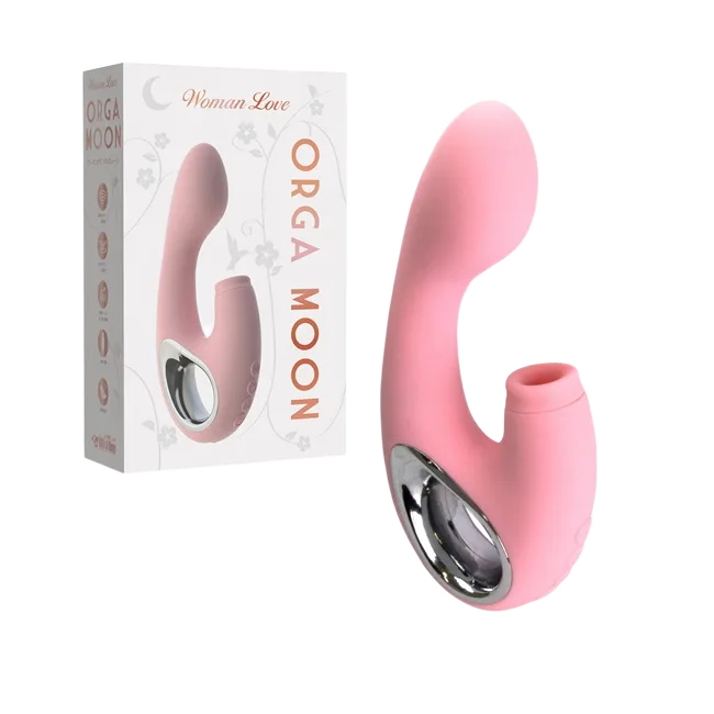 Japan Woman Love Orga Moon Dual Stimulating Vibrating Suction Toy