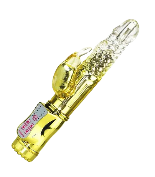 Japanese Silicone Golden Vibrating Multifunctional Dildo