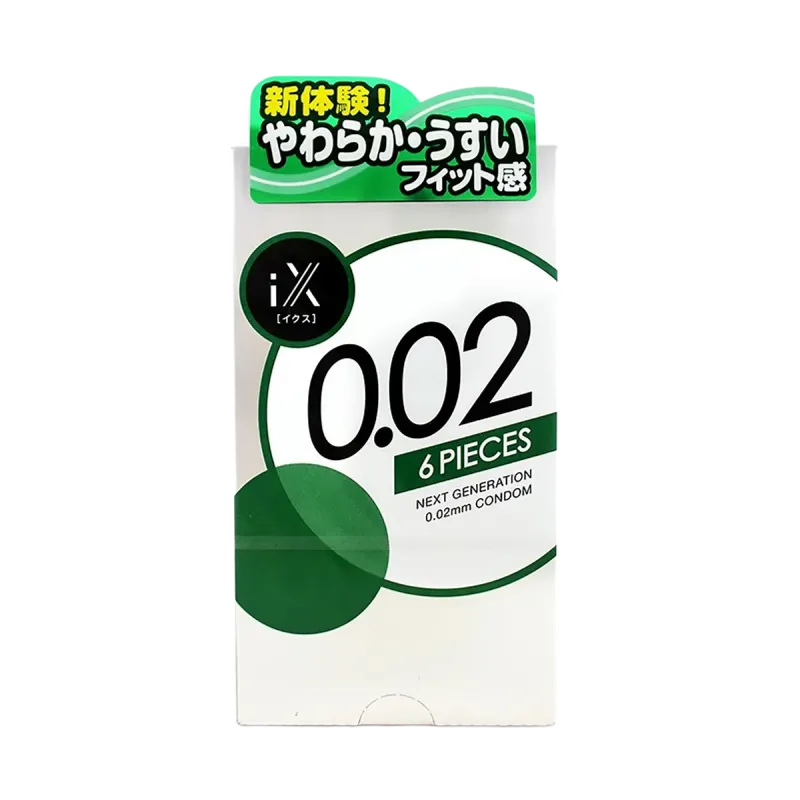 Jex 0.02 IX Green Ultra Thin Japanese Condom Pack of 6