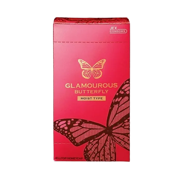 Jex Glamcurous Butterfly Moisturized Latex Condom 12pcs