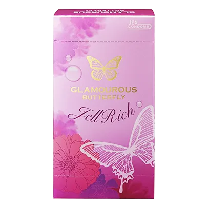 Jex Glamourous Butterfly Jell Rich Ultra Thin Condoms
