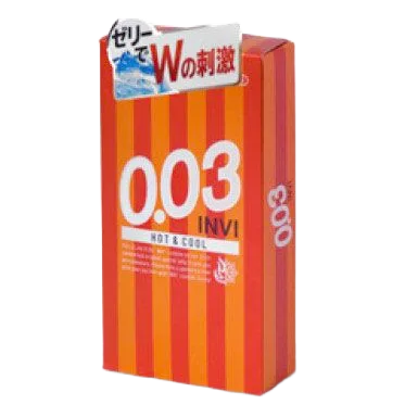 Jex INVI 003 Ultra Thin Natural Latex Condom Hot & Cool