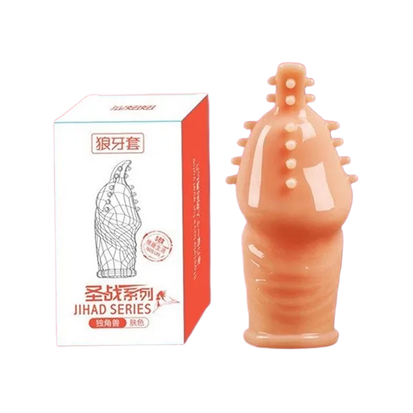 Jihad Textured Penis Sleeve Delay Condom Ultra G-Spot Stimulation Toy