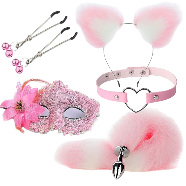 JIUAI Exotic Fox 5-Piece Sexy Cosplay Pleasure Set