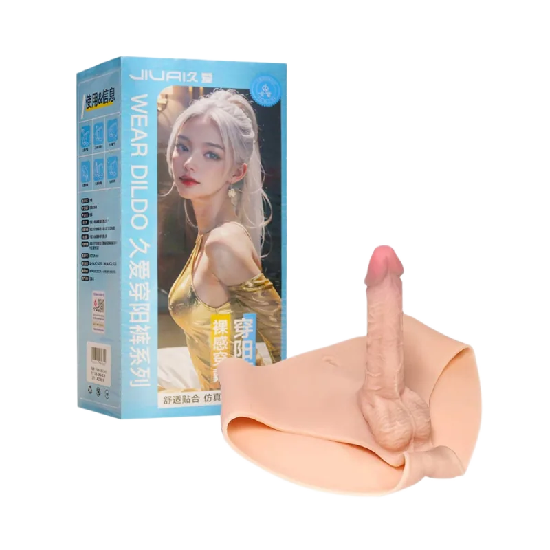 Jiuai Long Love L Silicone Penis Harness Realistic Feel