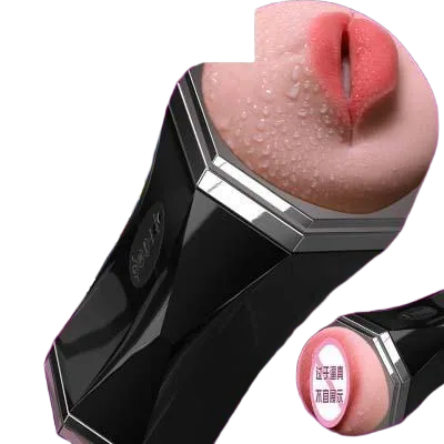Jiuai Shark Dual-Ended Strong Vibrating Masturbation Cup Black