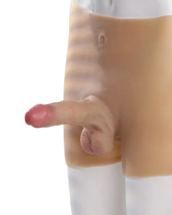Jiuai Yang Pants Vibrating Hollow Dildo for Les Couples