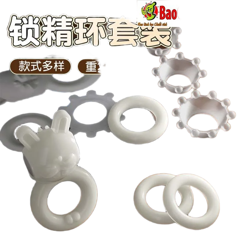 Jiuuy Himiki 7pcs Multi-function Vibrating Cock Ring Set Erotic Kit
