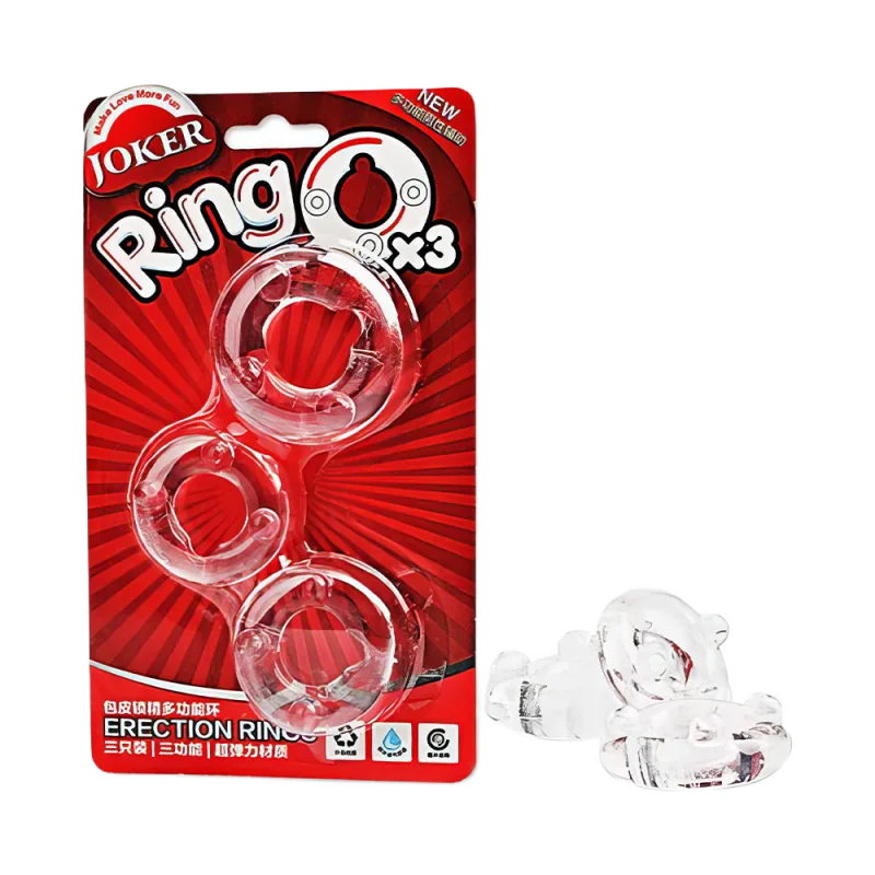 Joker O Ringo X3 Time Delay Male Penis Ring Set