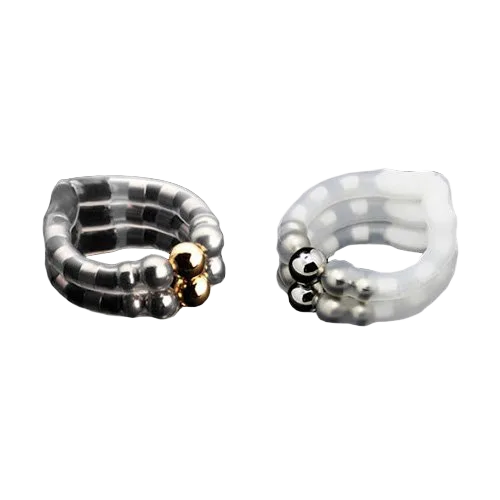 Joker Penis Ring Delay Ejaculation Silicone Metal Enhancer