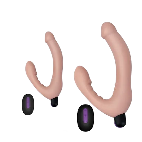 Joy Dual-Head Strapless Silicon Vibrating Sexy Toy for Couples