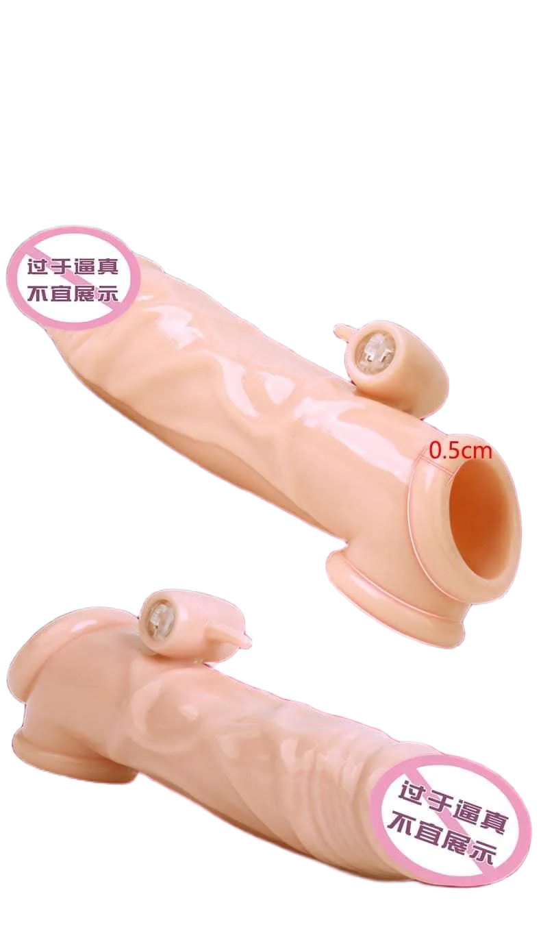 Julia Soft Rigid Stimulating Vibrating Condom Ultra Thin Pleasure
